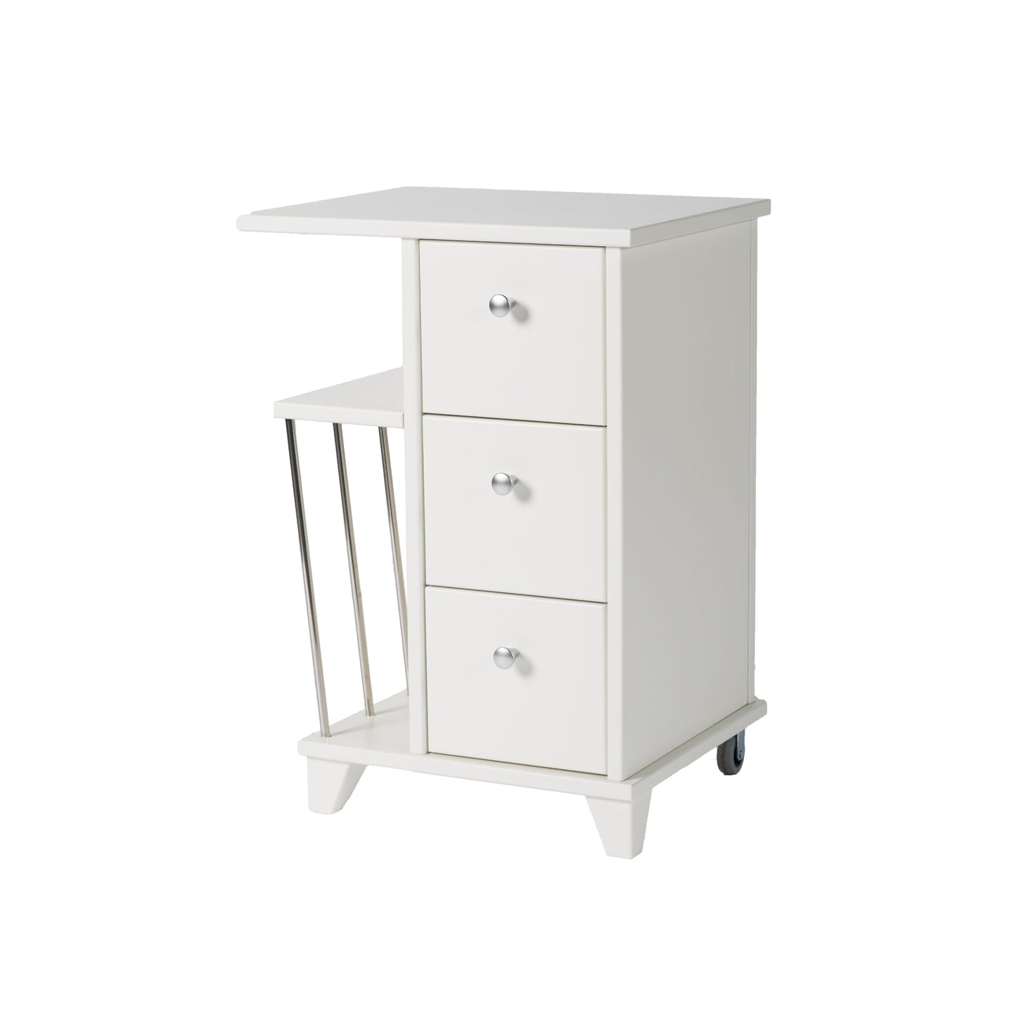 Silva sängbord, vitt