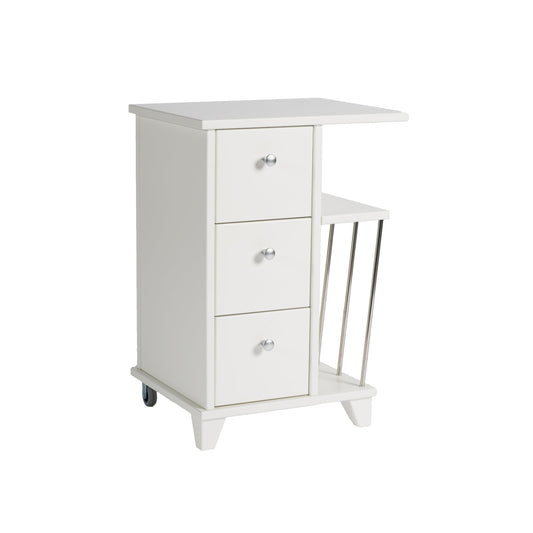Silva sängbord, vitt